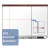 Prestige 2 Duramax Magnetic Porcelain, 48" X 36", White Surface, Mahogany Finished Fiberboard/plastic Frame