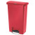 Streamline Resin Step-on Container, Front Step Style, 13 Gal, Polyethylene, Red