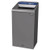 Configure Indoor Recycling Waste Receptacle, Paper Recycling, 23 Gal, Metal, Gray