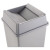 Untouchable Square Swing Top Lid, Plastic, 20.13w X 20.13d X 6.25h, Gray