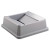 Untouchable Square Swing Top Lid, Plastic, 20.13w X 20.13d X 6.25h, Gray
