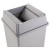 Untouchable Square Swing Top Lid, Plastic, 20.13w X 20.13d X 6.25h, Gray