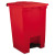 Indoor Utility Step-on Waste Container, 12 Gal, Plastic, Red