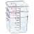 Spacesaver Square Containers, 2 Qt, 8.8 X 8.75 X 2.7, Clear, Plastic