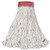 Web Foot Wet Mop Head, Shrinkless, Cotton/synthetic, White, Large, 6/carton