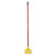 Invader Fiberglass Side-gate Wet-mop Handle, 60", Red/yellow