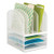Onyx Mesh Desk Organizer With Five Vertical And Three Horizontal Sections, Letter Size Files, 11.5" X 9.5" X 13", White