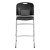 Vy Sled Base Bistro Chair, Supports Up To 350 Lb, 30.5" Seat Height, Black Seat, Black Back, Silver Base