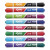 2-in-1 Dry Erase Markers, Fine/broad Chisel Tips, Assorted Colors, 8/pack