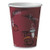 Paper Hot Drink Cups In Bistro Design, 12 Oz, Maroon, 50/pack