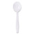 Guildware Extra Heavyweight Plastic Cutlery, Soup Spoons, White, 1,000/carton