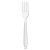 Impress Heavyweight Full-length Polystyrene Cutlery, Fork, White, 1,000/carton