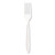 Impress Heavyweight Full-length Polystyrene Cutlery, Fork, White, 1,000/carton