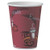 Paper Hot Drink Cups In Bistro Design, 12 Oz, Maroon, 300/carton