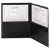 Poly Two-pocket Folder With Snap Closure Security Pocket, 100-sheet Capacity, 11 X 8.5, Black, 5/pack