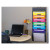 Cascading Wall Organizer, 6 Sections, Letter Size, 14.25 X 24.25, Gray, Neon Green, Neon Orange, Neon Pink, Purple, Yellow