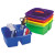 Small Art Caddies, 3 Sections, 9.25" X 9.25" X 5.25", Assorted Colors, 5/pack