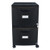 Two-drawer Mobile Filing Cabinet, 2 Legal/letter-size File Drawers, Black, 14.75" X 18.25" X 26"