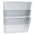 Wall File, 3 Sections, Letter Size, 13" X 4" X 14",  Clear, 3/set