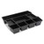 High Capacity Drawer Organizer, Eight Compartments, 14.88 X 11.88 X 2.5, Plastic, Black