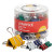 Binder Clips With Storage Tub, (12) Mini (0.5"), (12) Small (0.75"), (6) Medium (1.25"), Assorted Colors