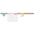 Cork Bulletin Bar, 1" X 36", Brown/silver
