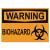 Osha Safety Signs, Warning Biohazard, Orange/black, 10 X 14