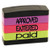 Interlocking Stack Stamp, Approved, Entered, Paid, 1.81" X 0.63", Assorted Fluorescent Ink