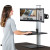 High Rise Electric Dual Monitor Standing Desk Workstation, 28" X 23" X 20.25", Black/aluminum