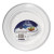 Masterpiece Plastic Dinnerware, 10.25" Dia, White/silver, 10/pack