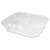 Clearpac Large Nacho Tray, 2-compartments, 3.3 Oz, 6.2 X 6.2 X 1.6, Clear, Plastic, 500/carton