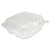 Clearseal Hinged-lid Plastic Containers, 8.25 X 8.25 X 3, Clear, Plastic, 125/pack, 2 Packs/carton