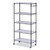 5-shelf Wire Shelving Kit With Casters And Shelf Liners, 36w X 18d X 72h, Black Anthracite