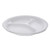 Placesetter Satin Non-laminated Foam Dinnerware, 3-compartment Plate, 9" Dia, White, 500/carton