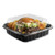 Crisp Foods Technologies Containers, 33 Oz, 8.46 X 8.46 X 3.16, Clear/black, Plastic, 180/carton