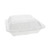 Vented Foam Hinged Lid Container, Dual Tab Lock, 9.13 X 9 X 3.25, White, 150/carton