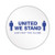 Personal Spacing Discs, United We Stand, 20" Dia, White/blue, 6/pack