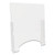 Counter Top Barrier With Pass Thru, 31.75" X 6" X 36", Polycarbonate, Clear, 2/carton