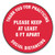 Slip-gard Floor Signs, 12" Circle, "thank You For Practicing Social Distancing Please Keep At Least 6 Ft Apart", Red, 25/pack