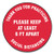 Slip-gard Floor Signs, 17" Circle, "thank You For Practicing Social Distancing Please Keep At Least 6 Ft Apart", Red, 25/pack