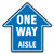 Slip-gard Social Distance Floor Signs, 12 X 12, "one Way Aisle", Blue, 25/pack