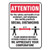 Social Distance Signs, Wall, 10 X 14, Customers And Employees Distancing, Humans/arrows, Red/white, 10/pack