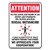 Social Distance Signs, Wall, 10 X 14, Visitors And Employees Distancing, Humans/arrows, Red/white, 10/pack