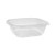 Earthchoice Square Recycled Bowl, 32 Oz, 7 X 7 X 2, Clear, Plastic, 300/carton