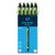 Xpress Fineliner Porous Point Pen, Stick, Medium 0.8 Mm, Black Ink, Black/green Barrel, 10/box
