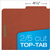 Six-section Pressboard Classification Folders, 2" Expansion, 2 Dividers, 6 Fasteners, Legal Size, Red Exterior, 10/box