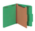 PFX23733P Pendaflex® Classification Folders, 1 Divider, 2" Fasteners, Letter, Dark Green, 10/Box