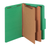 PFX29033P Pendaflex® Classification Folders, Standard, 2 Dividers, Embedded Fasteners, 2/5 Cut Tab, Dark Green, Legal, 10/BX, 5 BX/CT