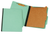 PFXPU41GRE Classification Folders, Standard, 1 Divider, Bonded Fasteners, 2/5 Cut Tab, Green, Letter,  100 EA/CT