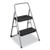 2-step Folding Steel Step Stool, 200 Lb Capacity, 28.13" Working Height, Cool Gray